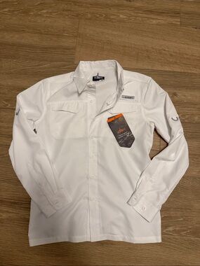 Habit Kids' White Long-Sleeve Button-Down Shirt
